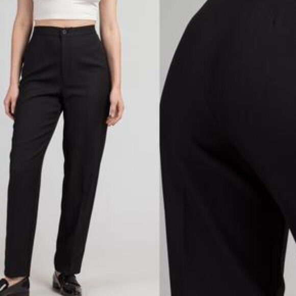 RARE NEW NWT! VINTAGE 80s SAMANTHA SCOTT JAPANESE HIGH RISE BELT-BACK TROUSER 8 - Picture 1 of 7